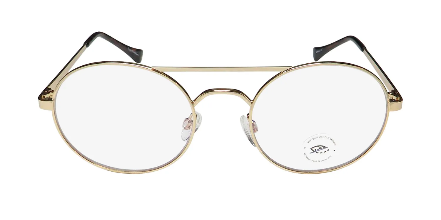 Prive Revaux The Jane Blue Light Technology c51 Eyeglasses Champagne Gold 54mm Unisex 3