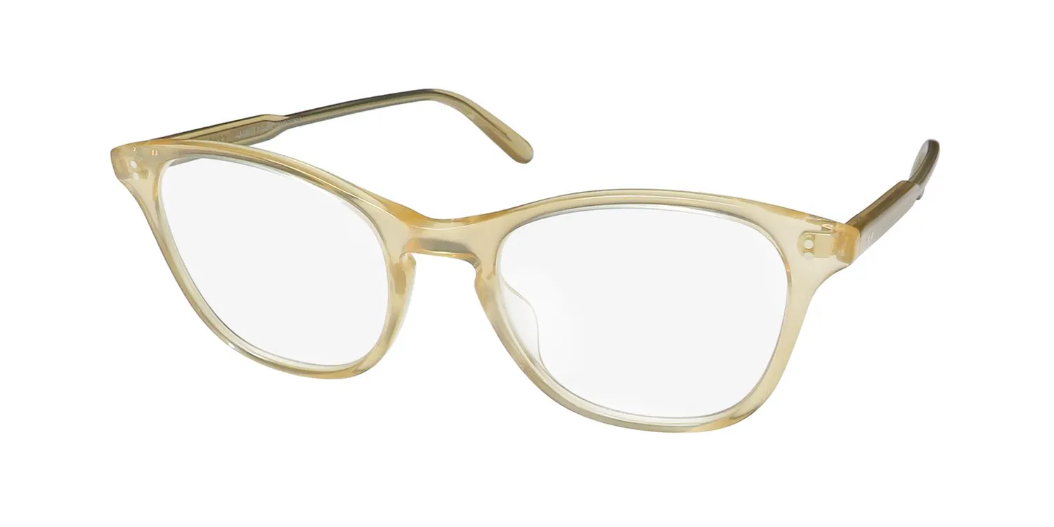 Garrett Leight Vienna Blue Light Technology b Eyeglasses Caramel Crystal 48mm
