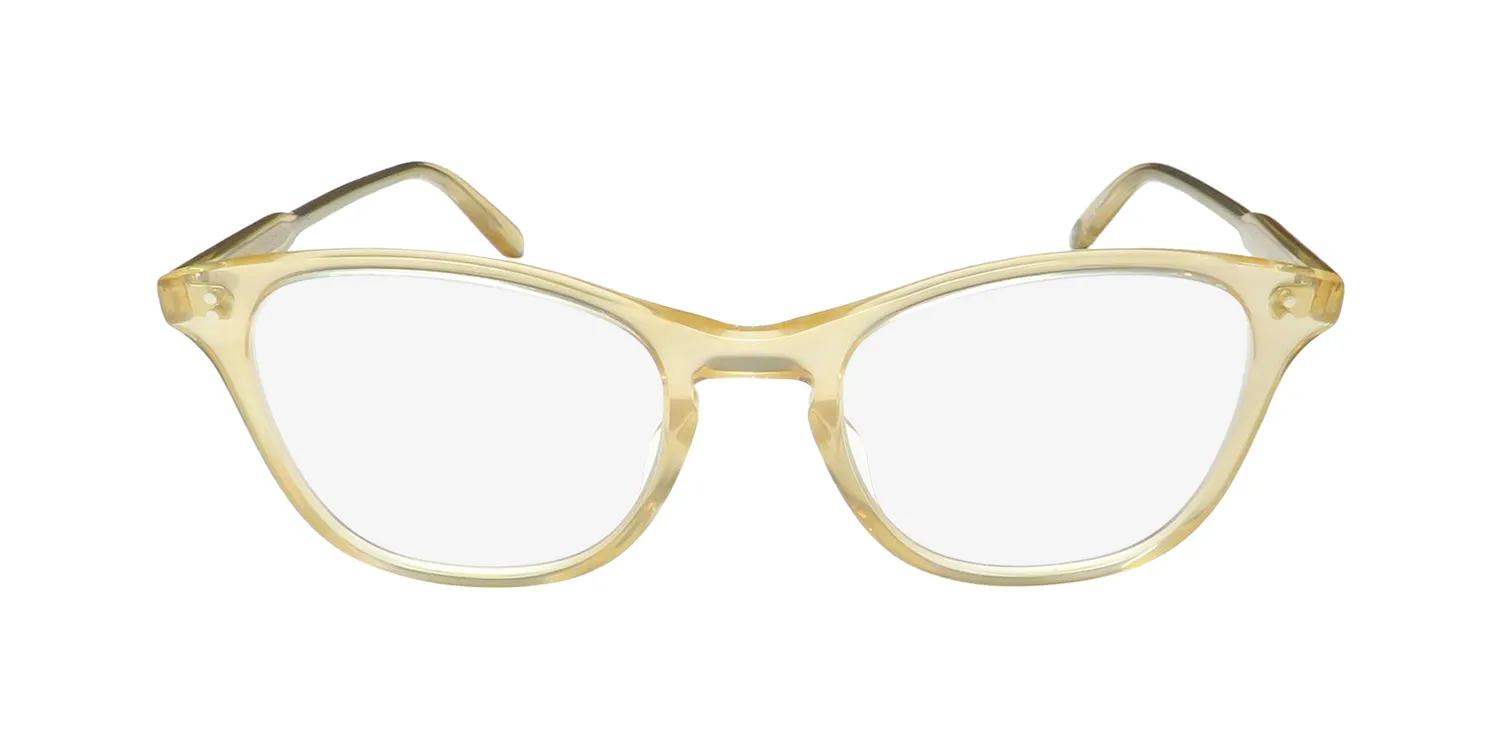 Garrett Leight Vienna Blue Light Technology b Eyeglasses Caramel Crystal 48mm 3