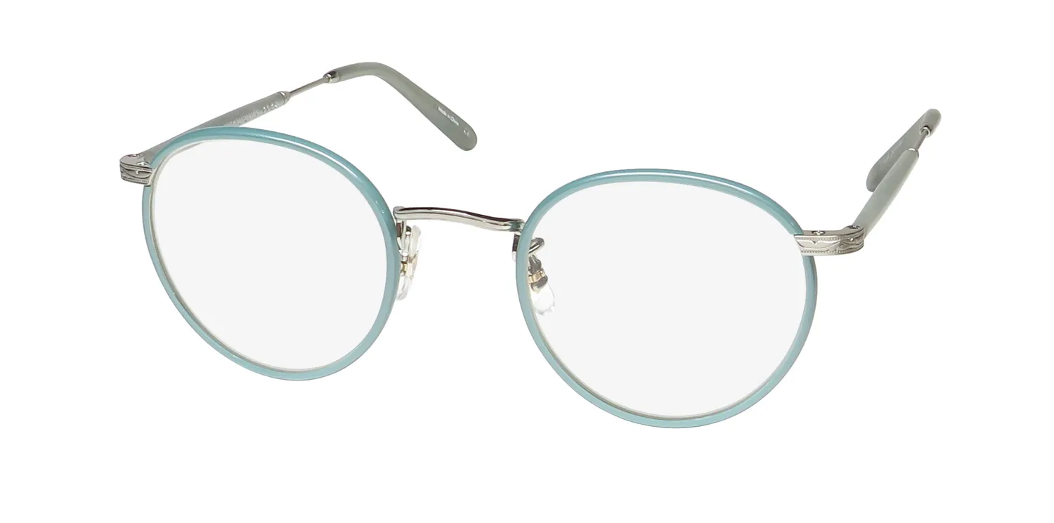 Garrett Leight Wilson Blue Light Technology spl-bs-sf Eyeglasses Sage Pearl 49mm