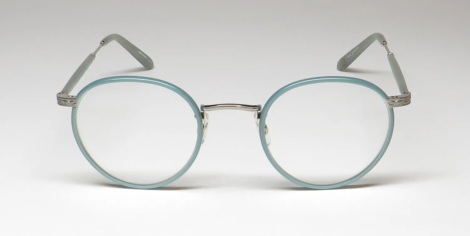 Garrett Leight Wilson Blue Light Technology spl-bs-sf Eyeglasses Sage Pearl 49mm 3