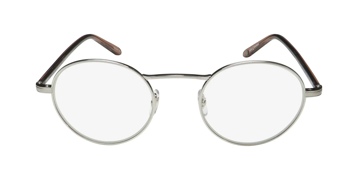 Garrett Leight Penmar Blue Light Technology bs-der Eyeglasses Brushed Silver 48mm 3