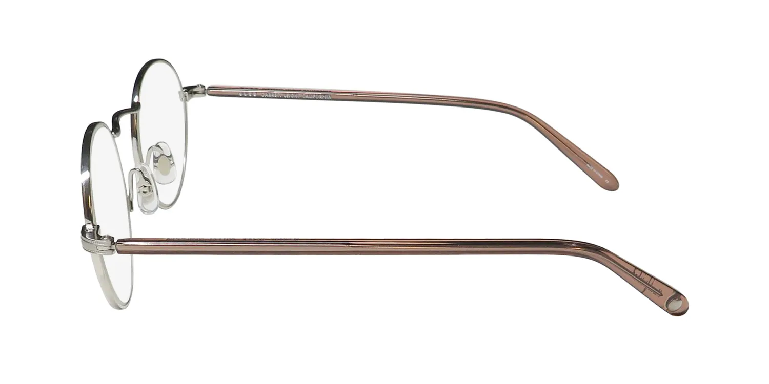 Garrett Leight Penmar Blue Light Technology bs-der Eyeglasses Brushed Silver 48mm 4