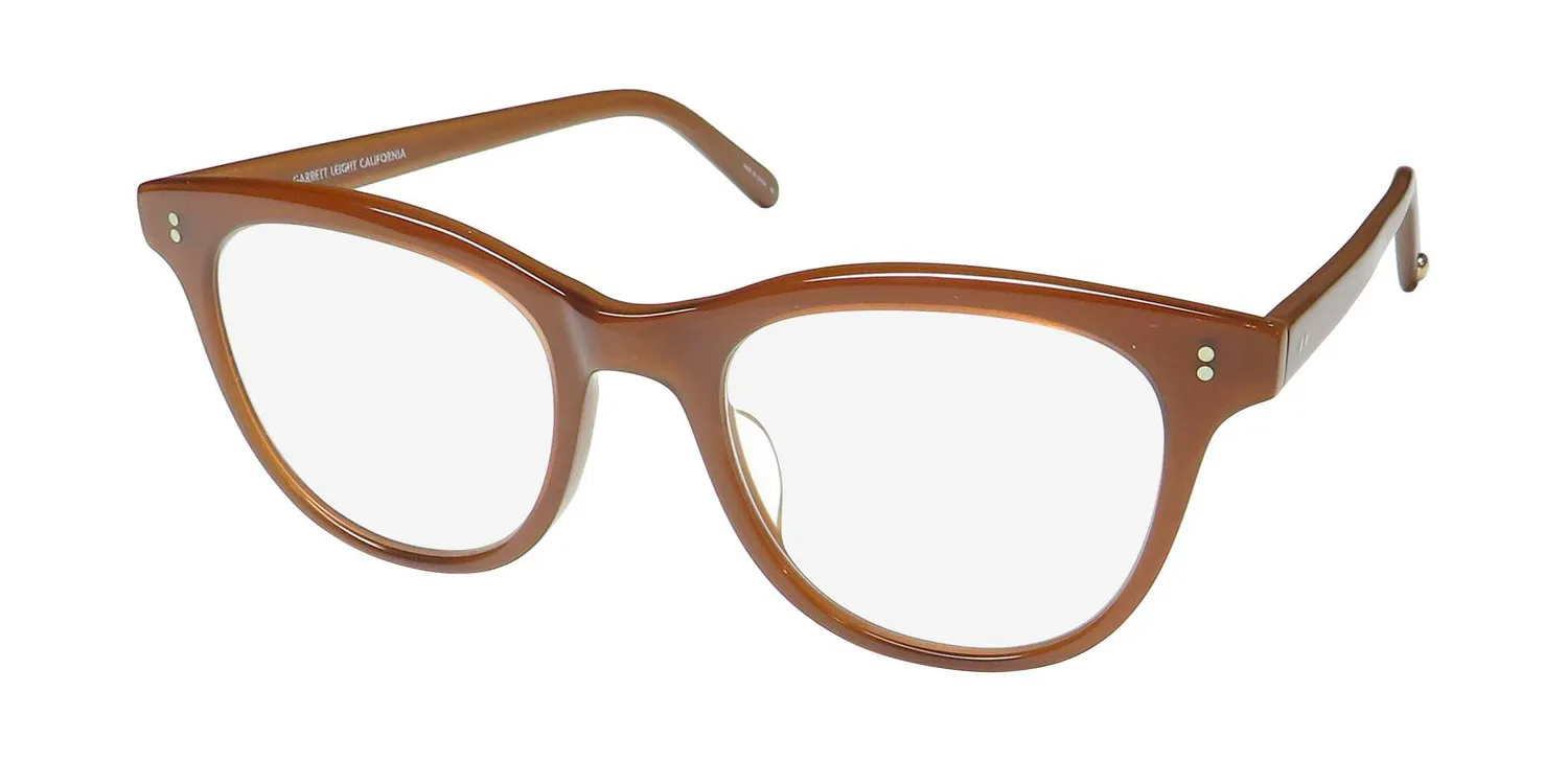 Garrett Leight Loyola Blue Light Technology ti Eyeglasses Tiramisu 47mm Unisex