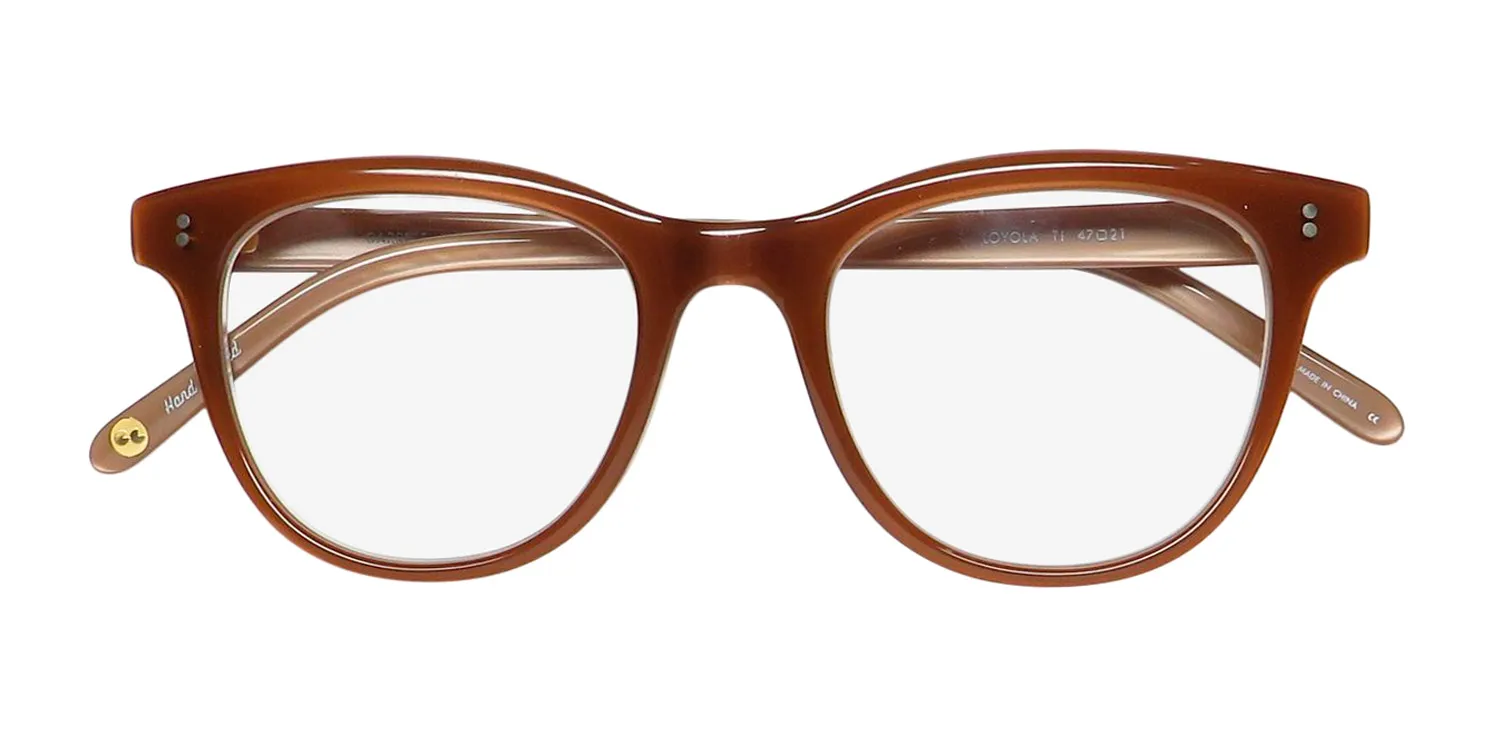 Garrett Leight Loyola Blue Light Technology ti Eyeglasses Tiramisu 47mm Unisex 2