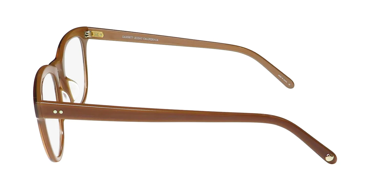 Garrett Leight Loyola Blue Light Technology ti Eyeglasses Tiramisu 47mm Unisex 4