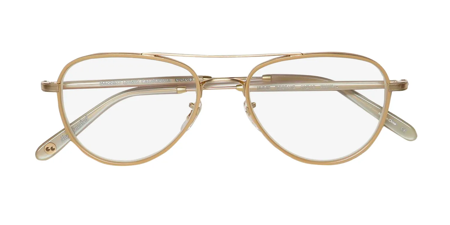Garrett Leight Linnie Blue Light Technology plbge-mg Eyeglasses Pearl Beige 51mm Unisex 2