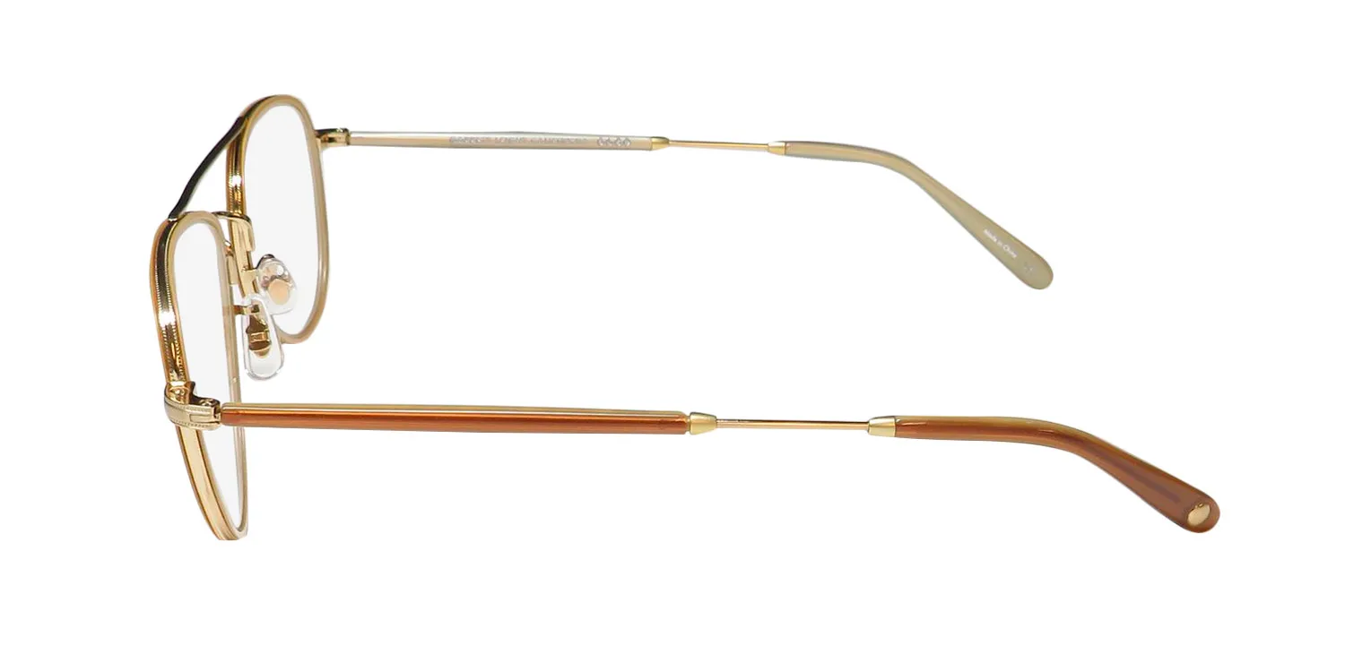 Garrett Leight Linnie Blue Light Technology plbge-mg Eyeglasses Pearl Beige 51mm Unisex 4
