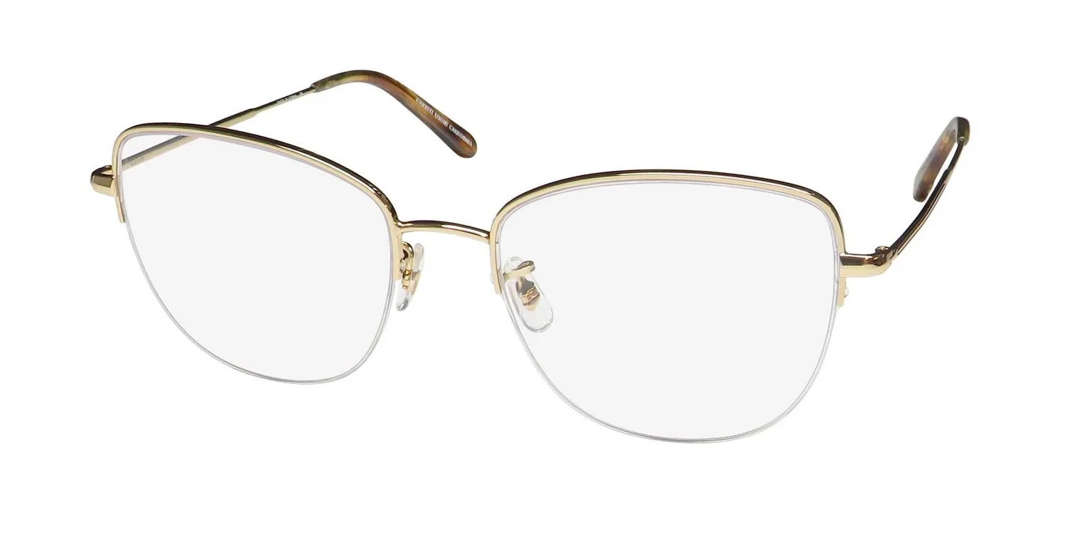 Garrett Leight Pershing Blue Light Technology g-fet Eyeglasses Gold 54mm