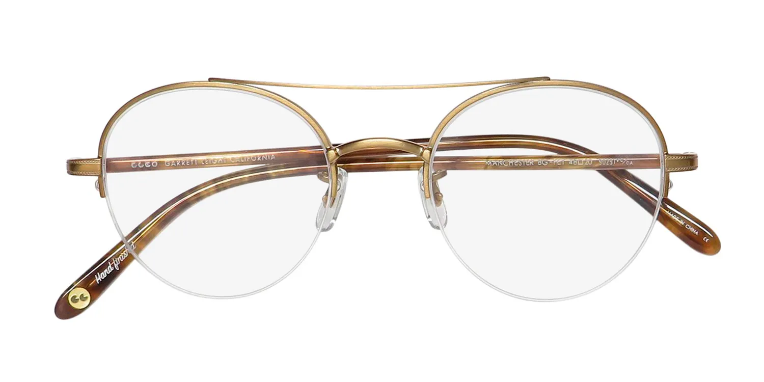 Garrett Leight Manchester Blue Light Technology bg-fet Eyeglasses Brushed Gold 48mm Unisex 2