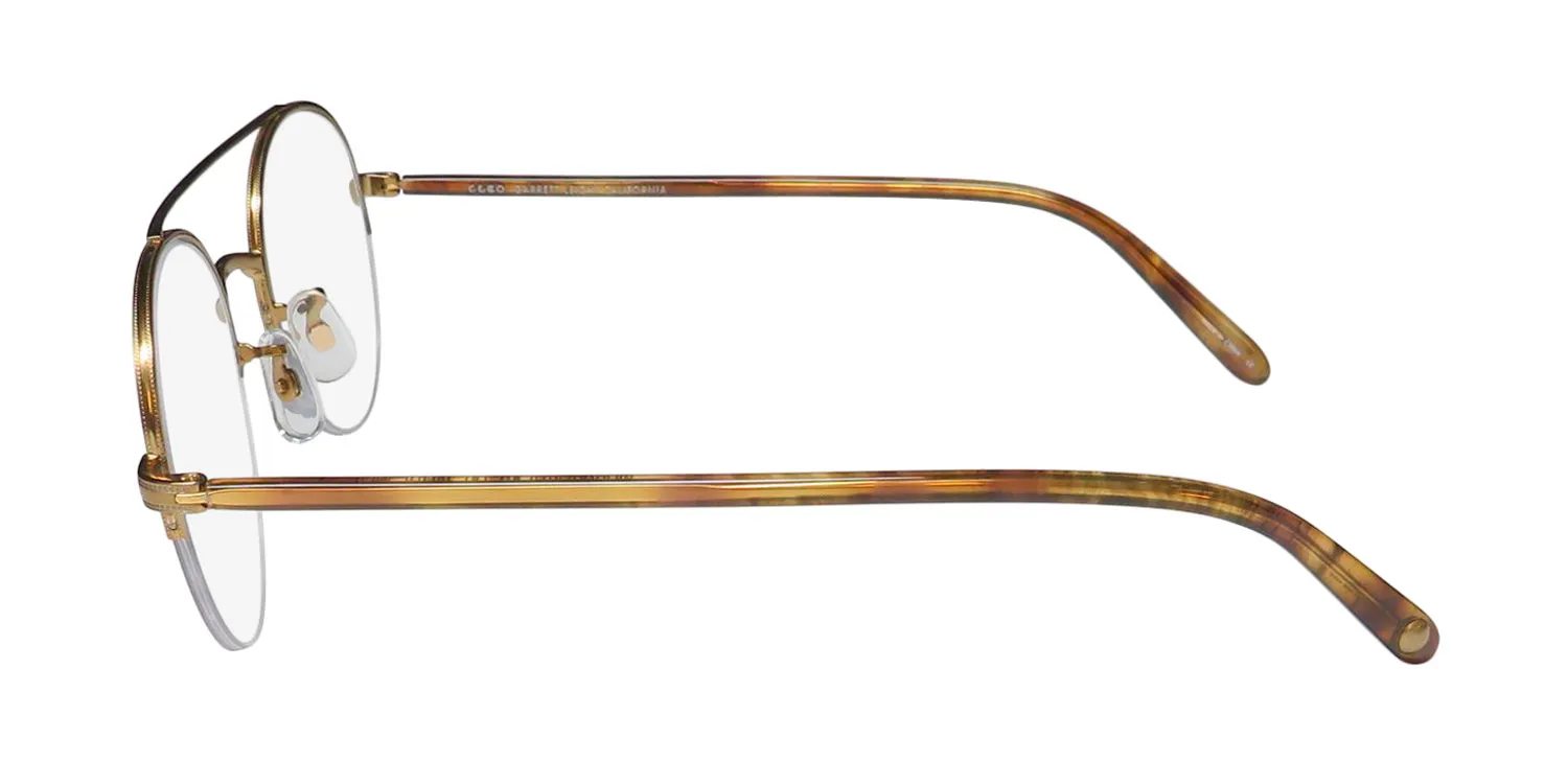 Garrett Leight Manchester Blue Light Technology bg-fet Eyeglasses Brushed Gold 48mm Unisex 4