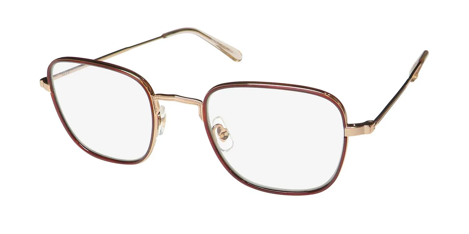 Garrett Leight Preston Blue Light Technology bri- rg-nu Eyeglasses Brick 48mm Unisex