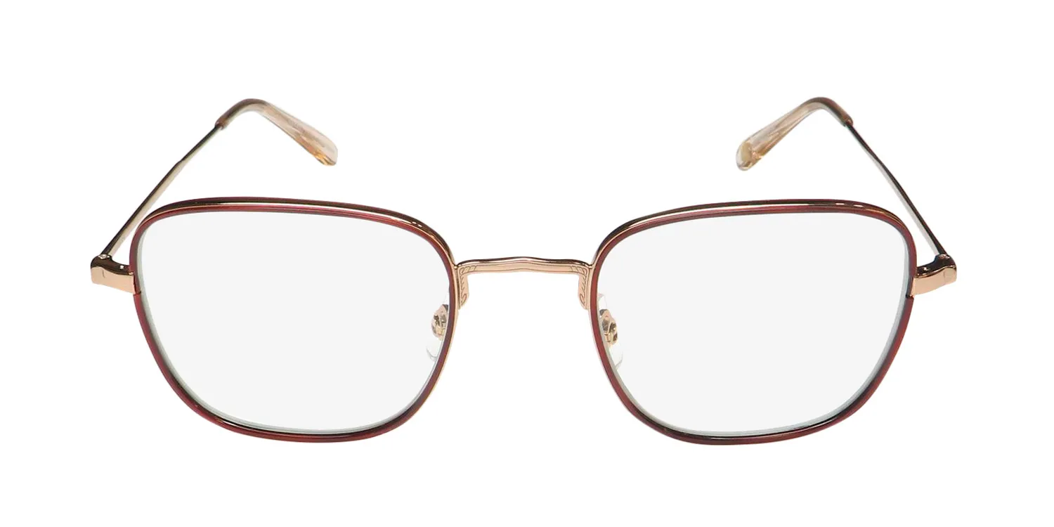 Garrett Leight Preston Blue Light Technology bri- rg-nu Eyeglasses Brick 48mm Unisex 3