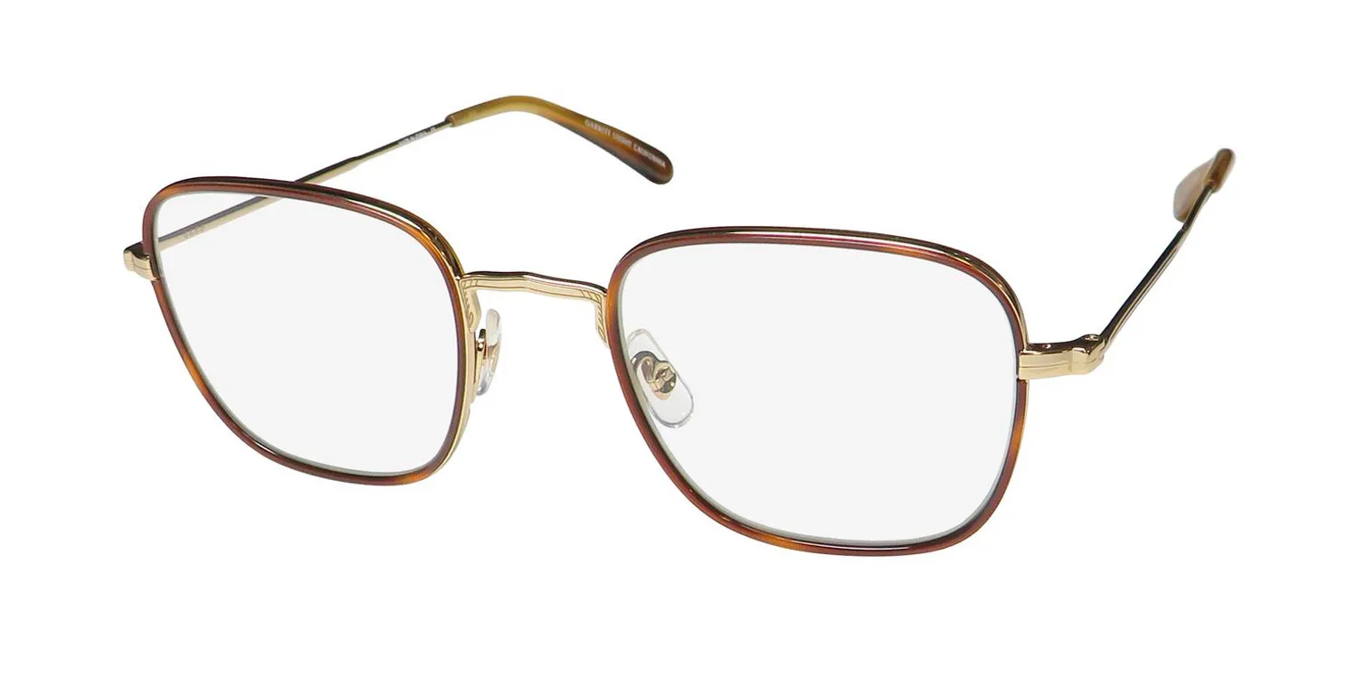 Garrett Leight Preston Blue Light Technology mgt-g-td Eyeglasses Marigold Tortoise 48mm Unisex