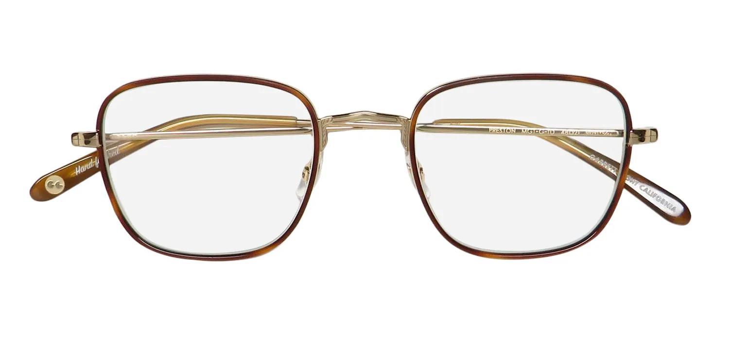 Garrett Leight Preston Blue Light Technology mgt-g-td Eyeglasses Marigold Tortoise 48mm Unisex 2