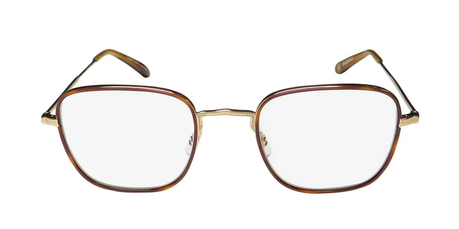 Garrett Leight Preston Blue Light Technology mgt-g-td Eyeglasses Marigold Tortoise 48mm Unisex 3