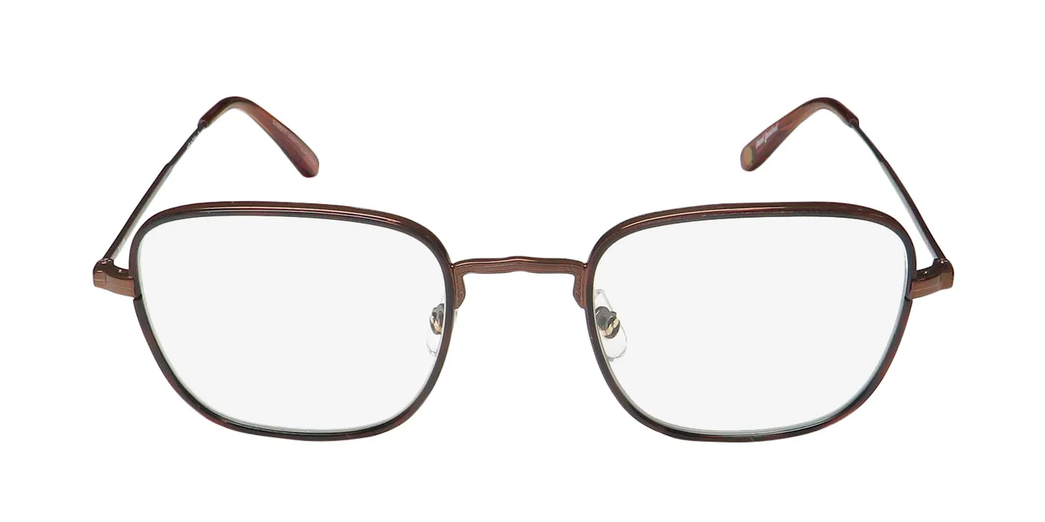 Garrett Leight Preston Blue Light Technology um-m-au Eyeglasses Umber 48mm Unisex 3