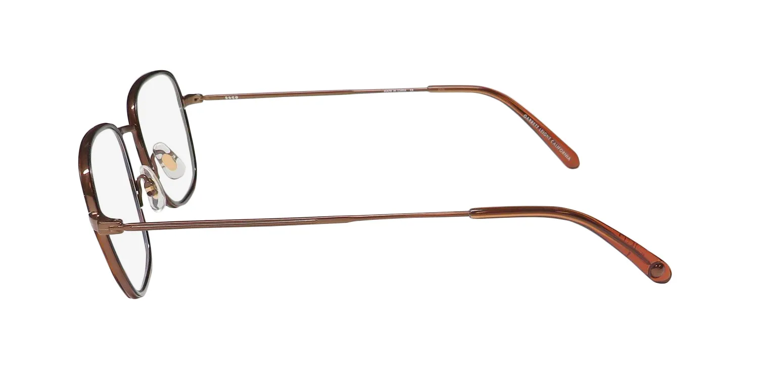 Garrett Leight Preston Blue Light Technology um-m-au Eyeglasses Umber 48mm Unisex 4
