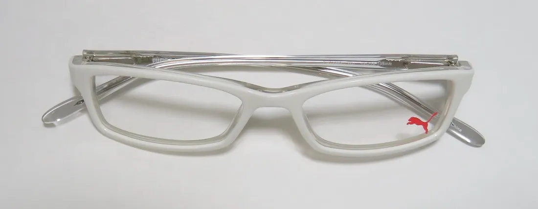 Puma 15355 wh Eyeglasses White 49mm Unisex 2