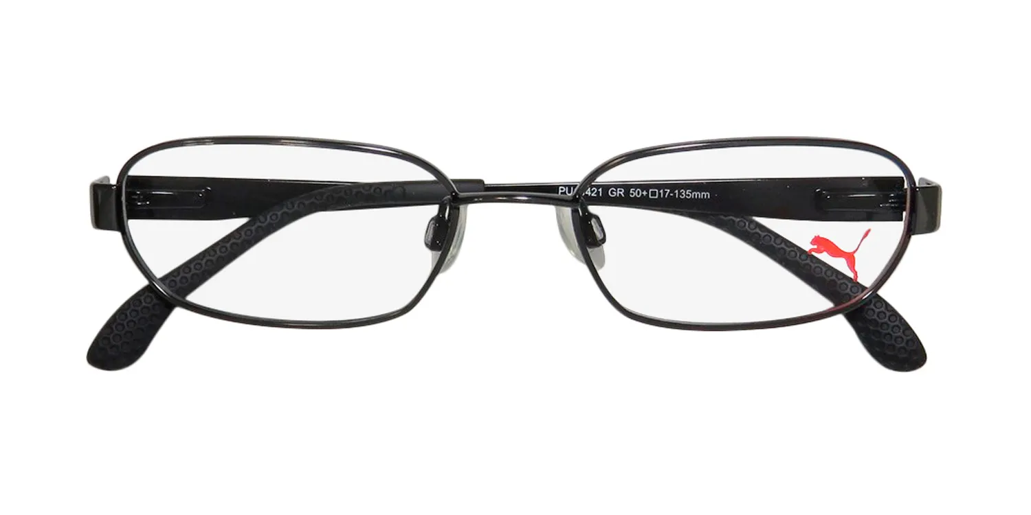 Puma 15421 gr Eyeglasses Shiny Dark Gray 50mm Unisex 2