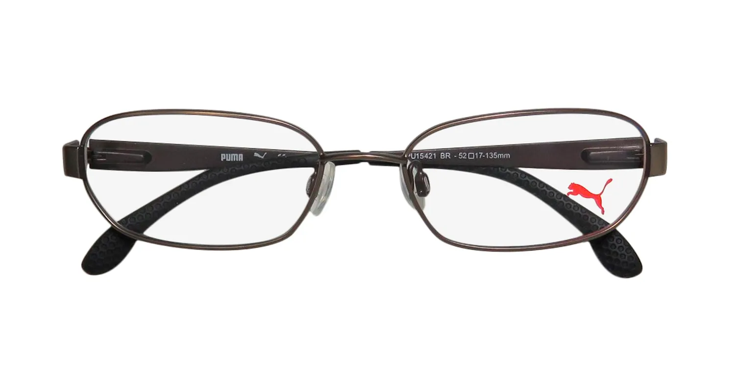 Puma 15421 br Eyeglasses Brown 52mm Unisex 2