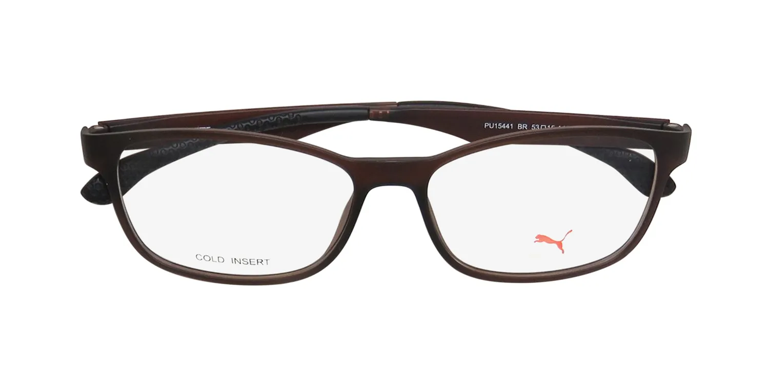 Puma 15441 br Eyeglasses Brown 53mm Unisex 2