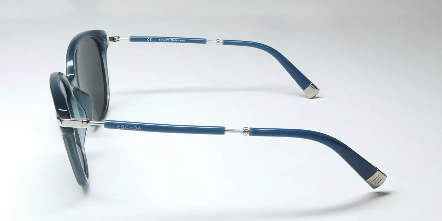 Escada Ses402 06h6 Sunglasses Shiny Cobalt Blue 54mm 4
