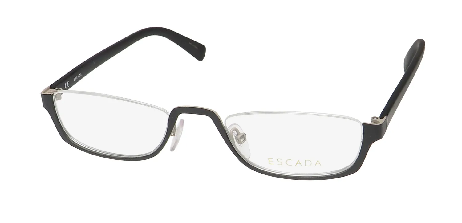 Escada Ves917 0q46 Eyeglasses Semi Matte Black 48mm