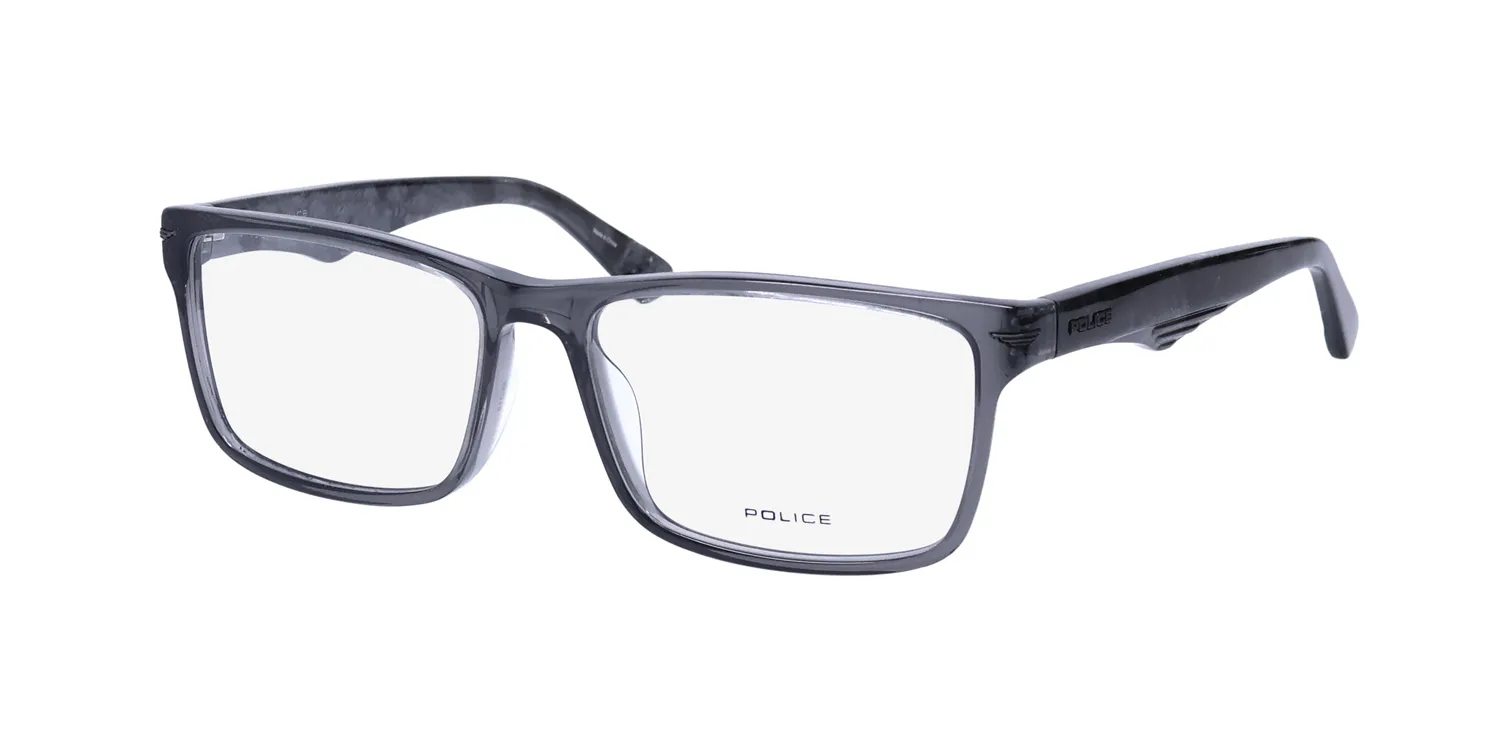 Police Vpl391 Blackbird 3 06s8 Eyeglasses Transparent Grey 55mm