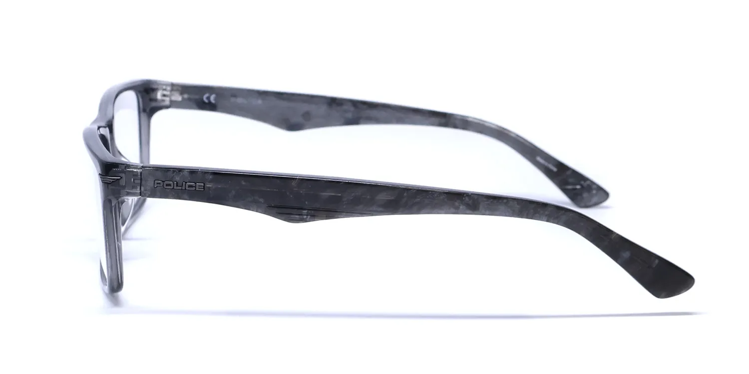 Police Vpl391 Blackbird 3 06s8 Eyeglasses Transparent Grey 55mm 4
