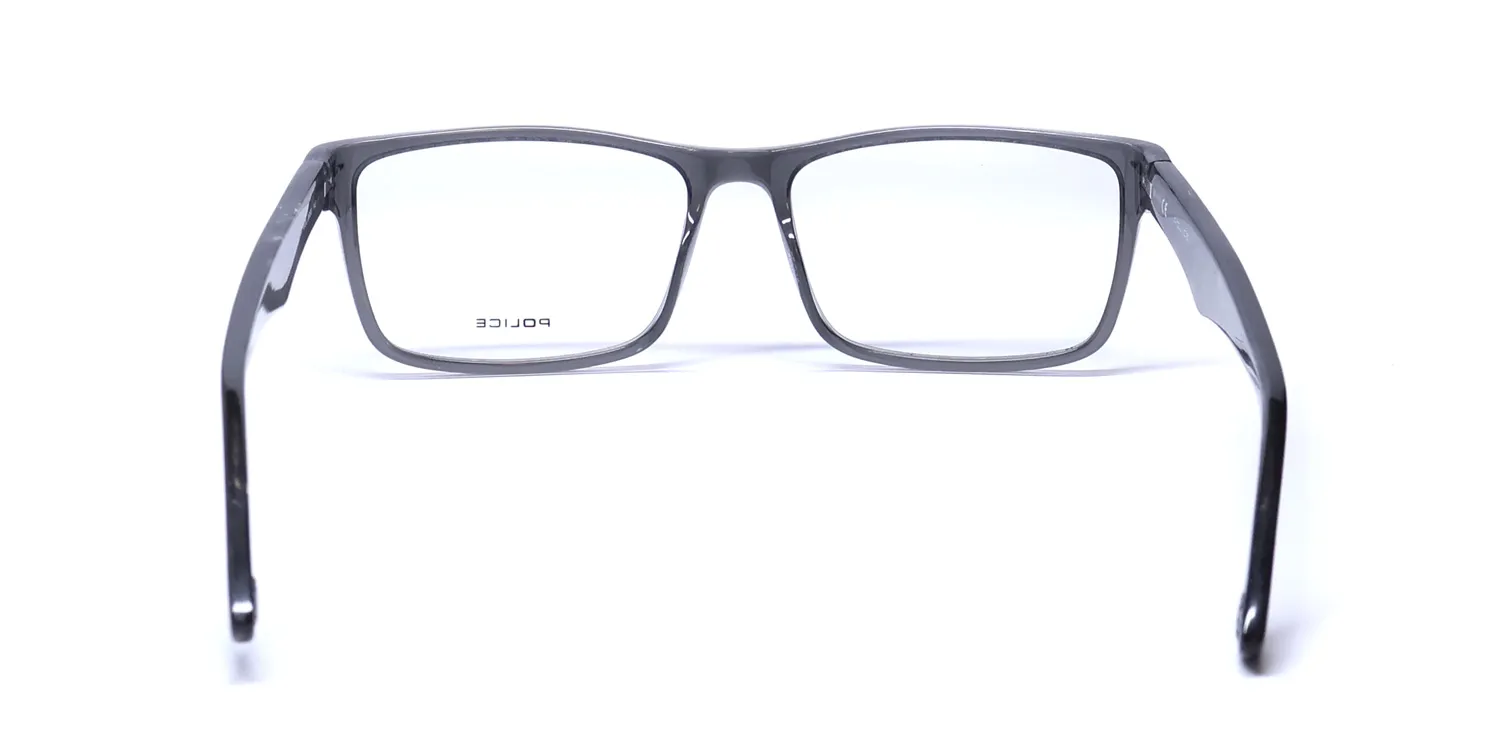 Police Vpl391 Blackbird 3 06s8 Eyeglasses Transparent Grey 55mm 5