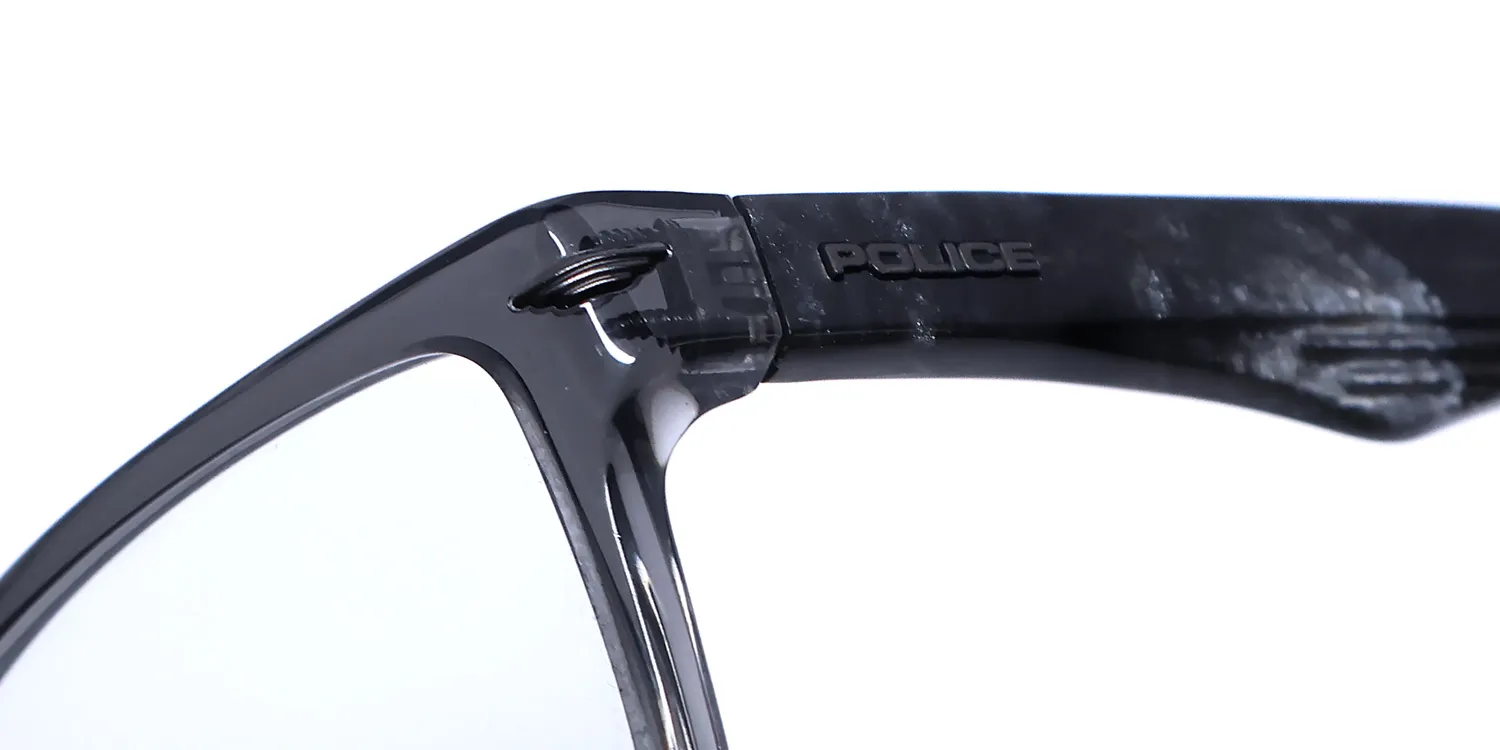 Police Vpl391 Blackbird 3 06s8 Eyeglasses Transparent Grey 55mm 6
