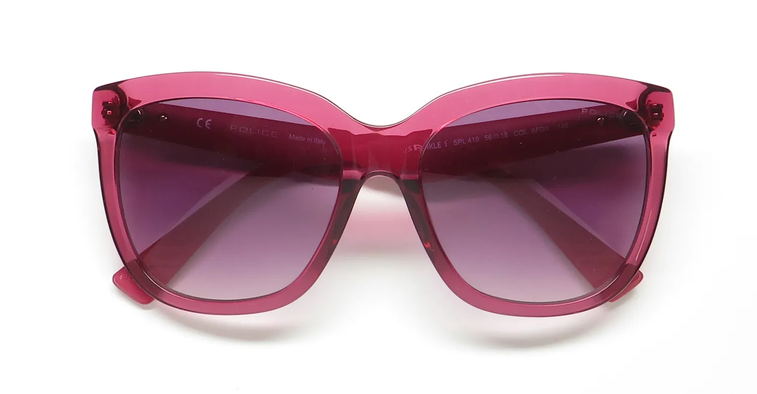 Police Spl410 afdx Sunglasses Transparent Cyclamen 56mm 2