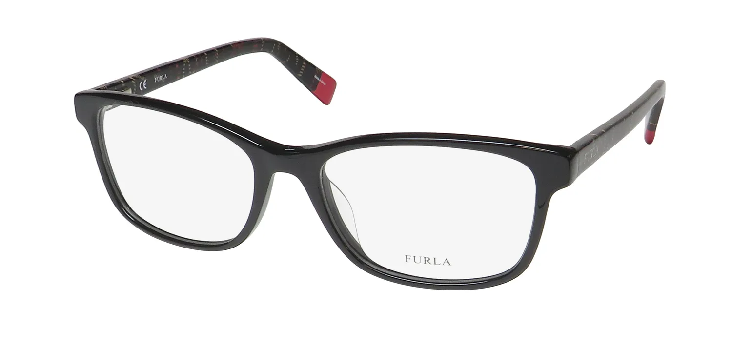 Furla VFU076 0700 Eyeglasses Black 52mm