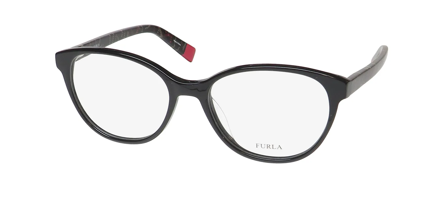 Furla Vfu077 700 Eyeglasses Black 52mm