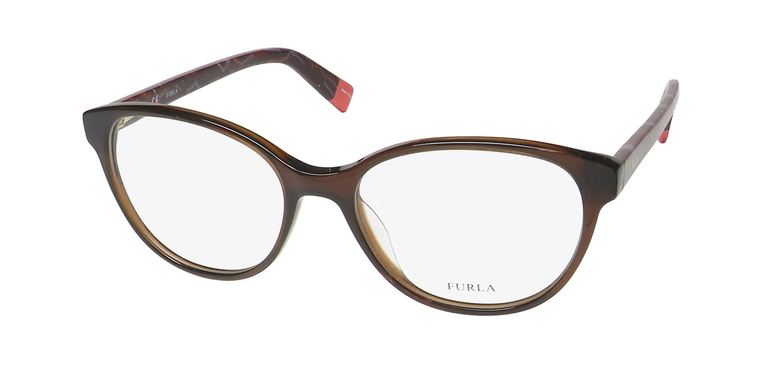 Furla Vfu077 0g73 Eyeglasses Brown 52mm