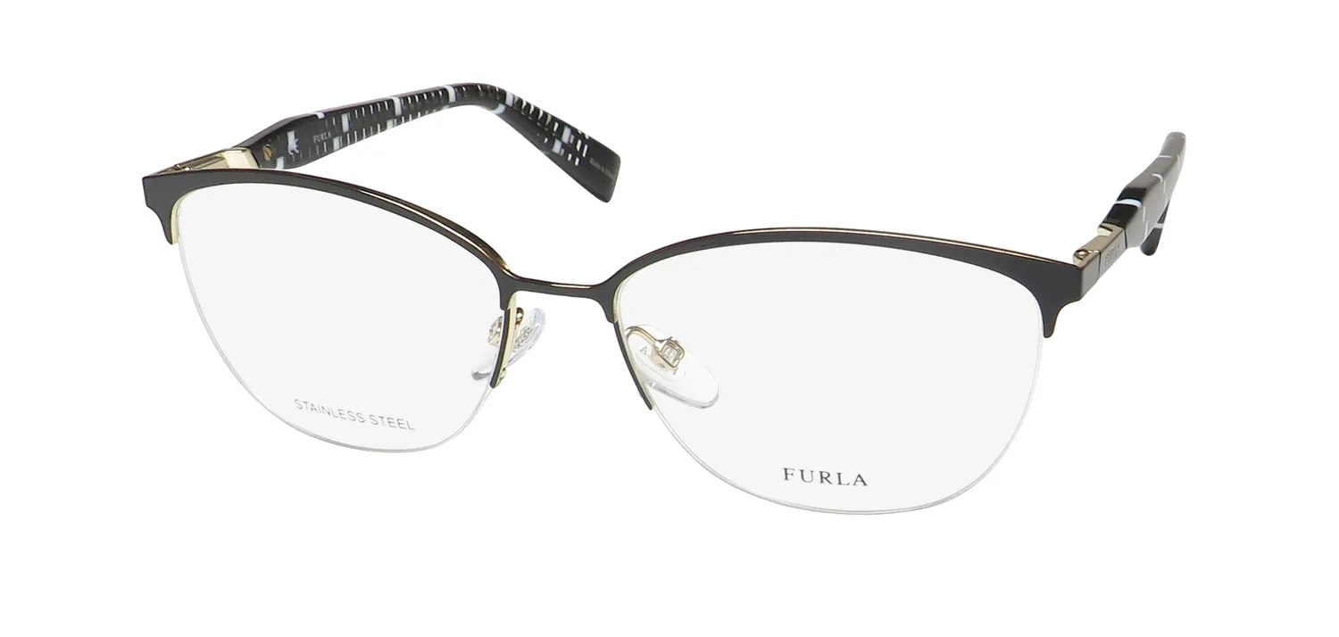 Furla Vfu079 0304 Eyeglasses Black 54mm