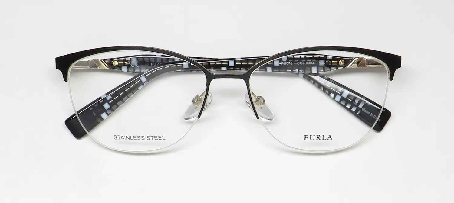 Furla Vfu079 0304 Eyeglasses Black 54mm 2