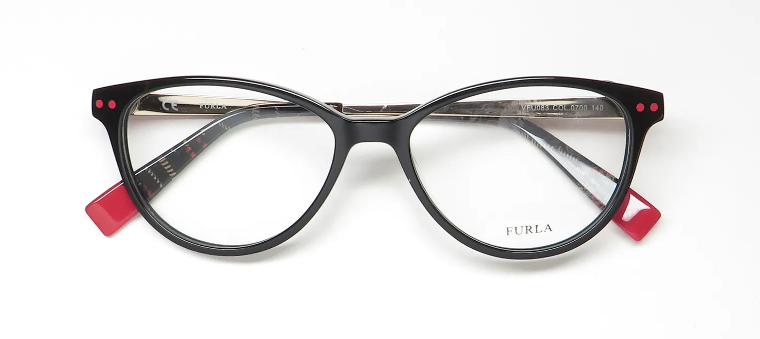 Furla Vfu083 0700 Eyeglasses Black 51mm 2