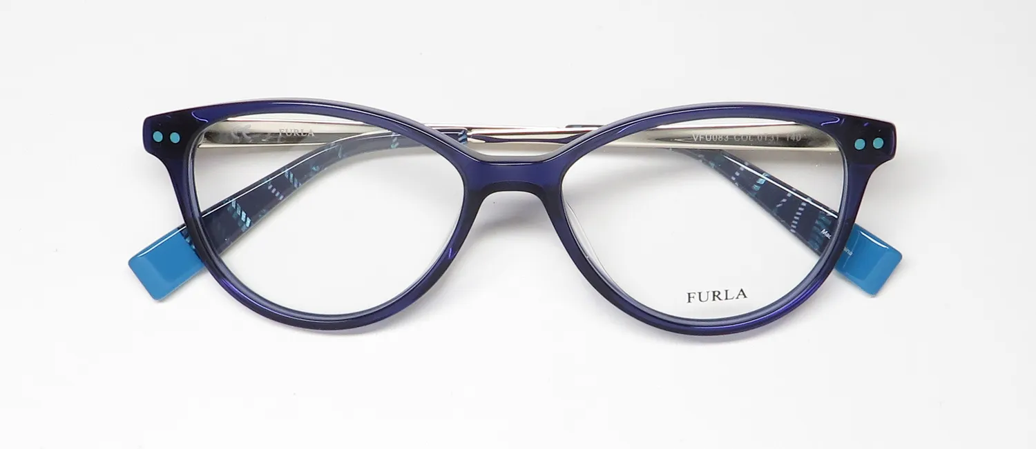 Furla Vfu083 0t31 Eyeglasses Blue 51mm 2