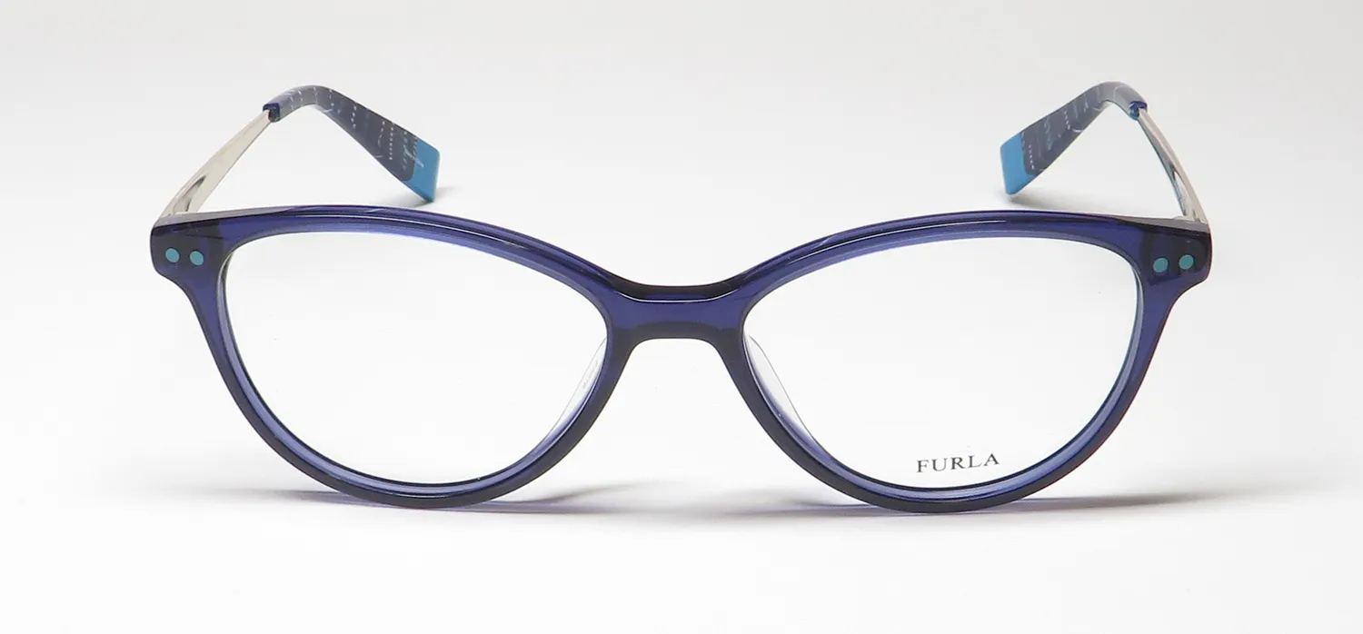 Furla Vfu083 0t31 Eyeglasses Blue 51mm 3