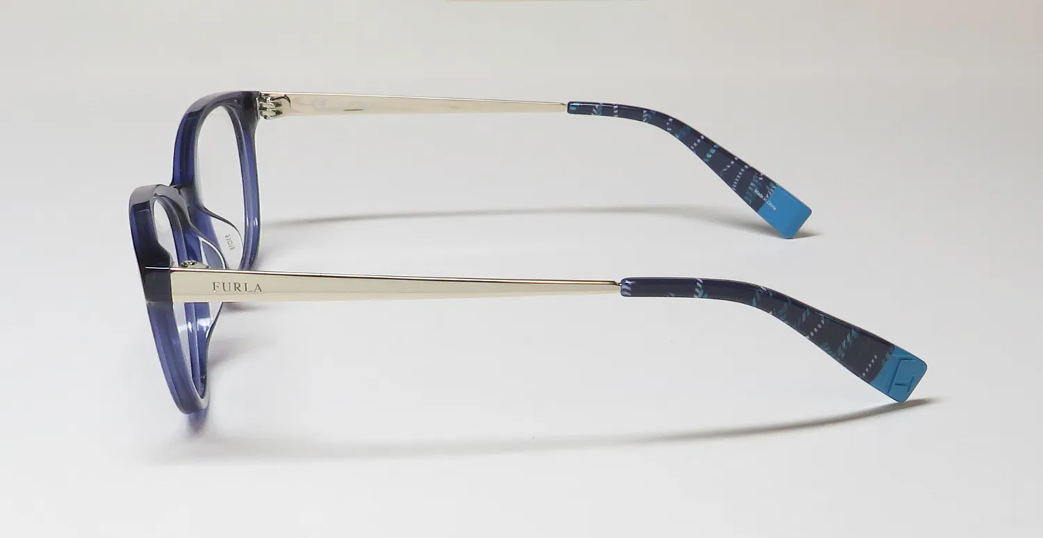 Furla Vfu083 0t31 Eyeglasses Blue 51mm 4