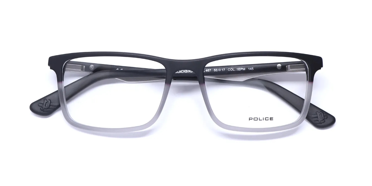 Police Vpl467 Blackbird 5 1epm Eyeglasses Matte Black 53mm 2