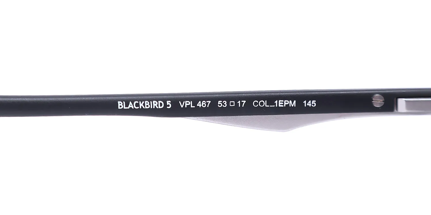 Police Vpl467 Blackbird 5 1epm Eyeglasses Matte Black 53mm 8