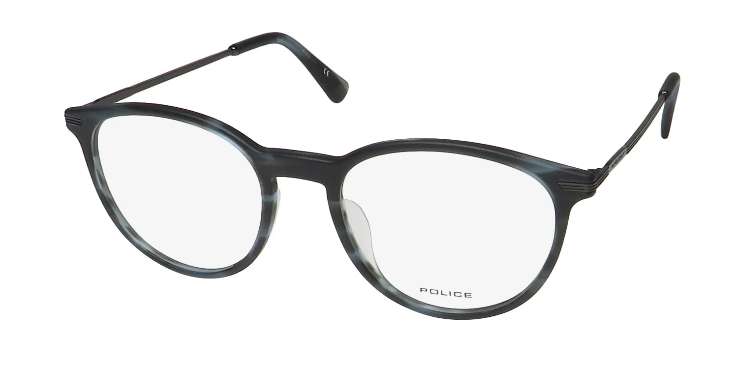 Police Vpl474n Highway 5 093m Eyeglasses Striped Blue 50mm