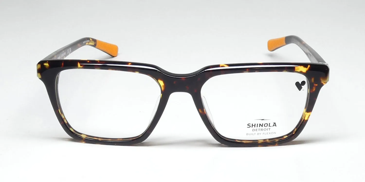 Flexon Shinola 15000 242 Eyeglasses Dark Amber Tortoise 54mm Unisex 3