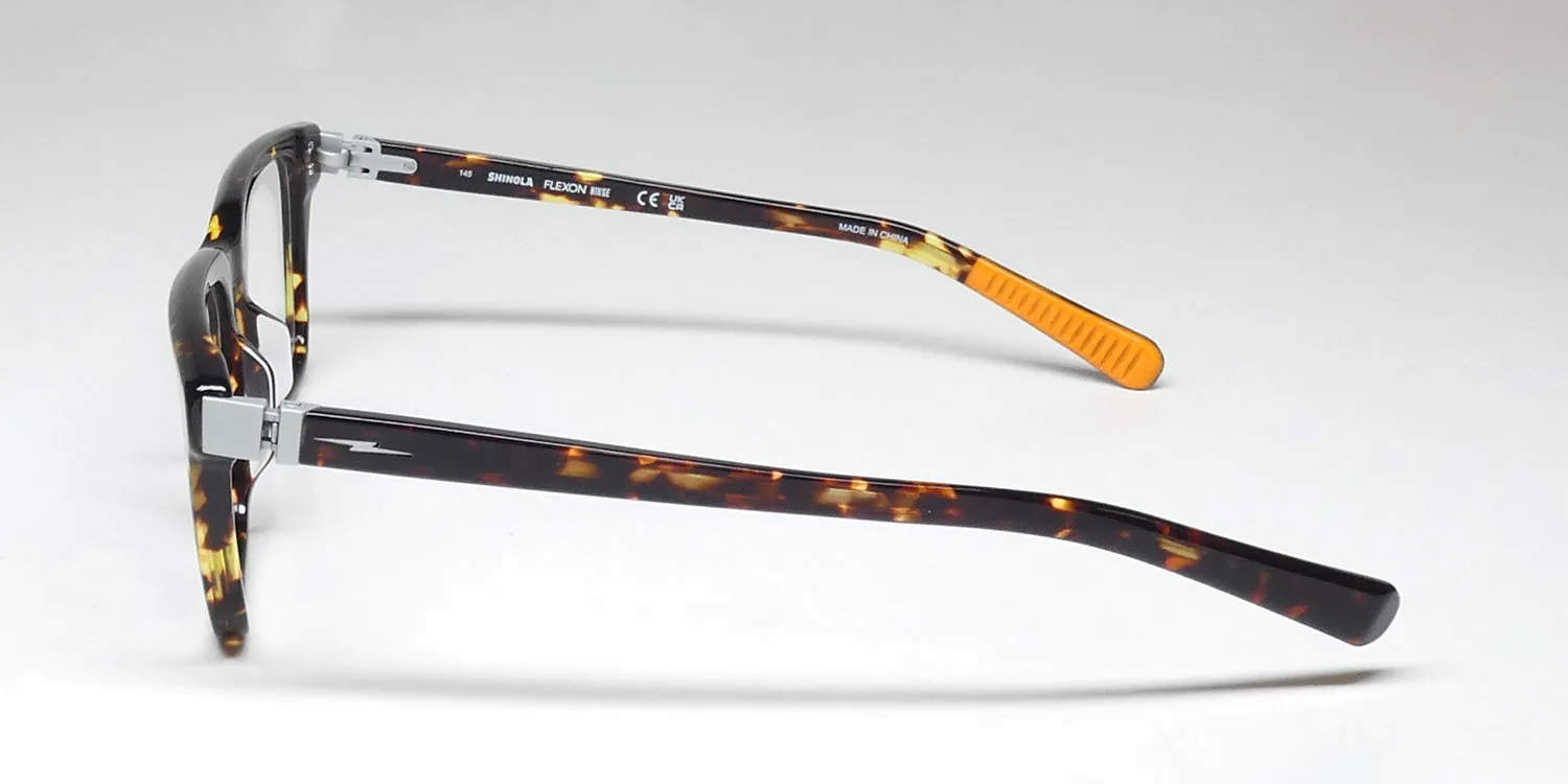 Flexon Shinola 15000 242 Eyeglasses Dark Amber Tortoise 54mm Unisex 4