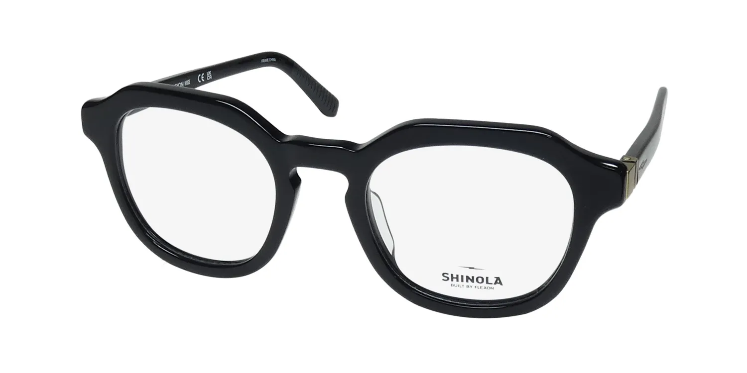Flexon Shinola 15001 001 Eyeglasses Black 50mm Unisex