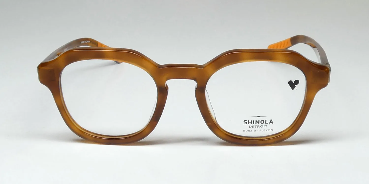 Flexon Shinola 15001 243 Eyeglasses Honey Tortoise 50mm Unisex 3