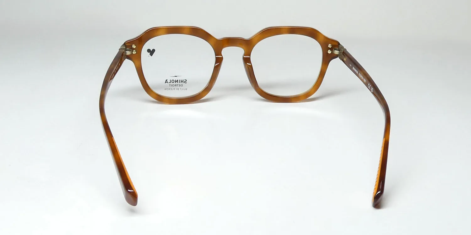 Flexon Shinola 15001 243 Eyeglasses Honey Tortoise 50mm Unisex 5